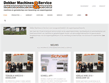 Tablet Screenshot of dekkermachines.nl